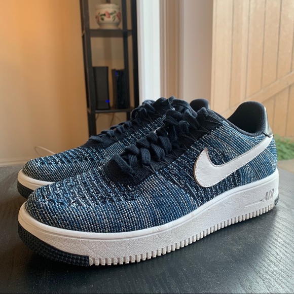 Nike Air Force 1 Flyknit  ‘Obsidian’ Mens Size 10 - Picture 6 of 6